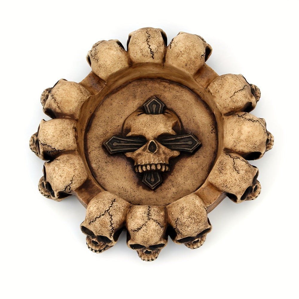 Gothic Skeleton Ashtray – Creative Resin Decor