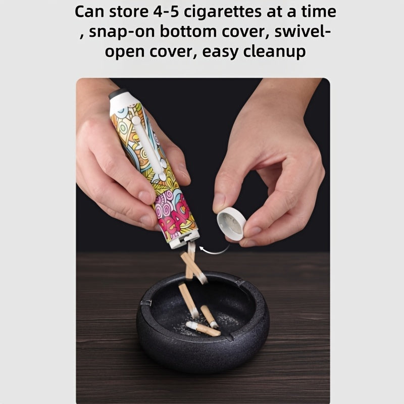 Portable Car Ashtray – Heat-Resistant, Compact & One-Hand Use