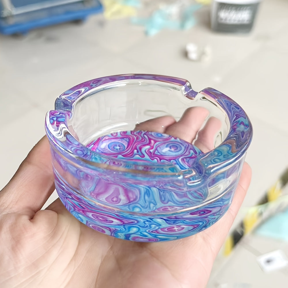 Creative Eyes Glass Ashtray – Round Decorative Ash Tray