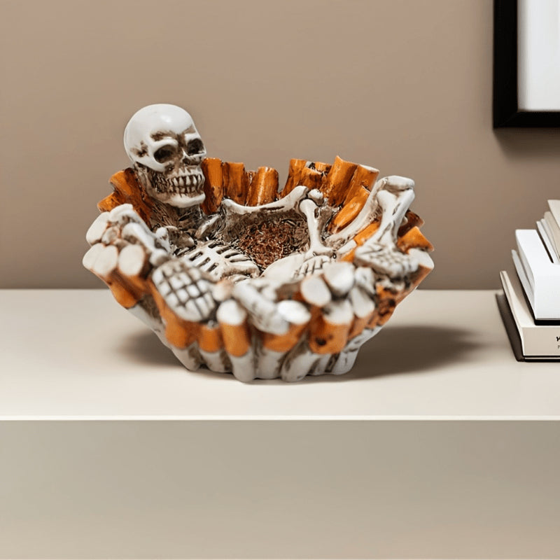 Gothic Skeleton Ashtray – Creative Desktop Decor