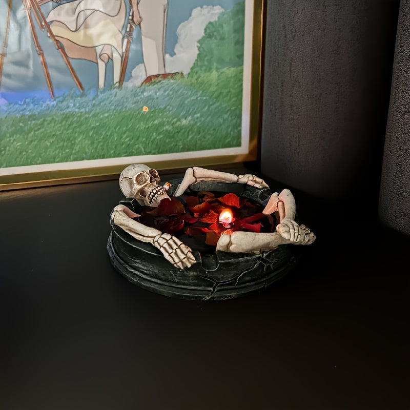 Skull Candle & Ashtray – Creative Aromatherapy Decor for Halloween & Home