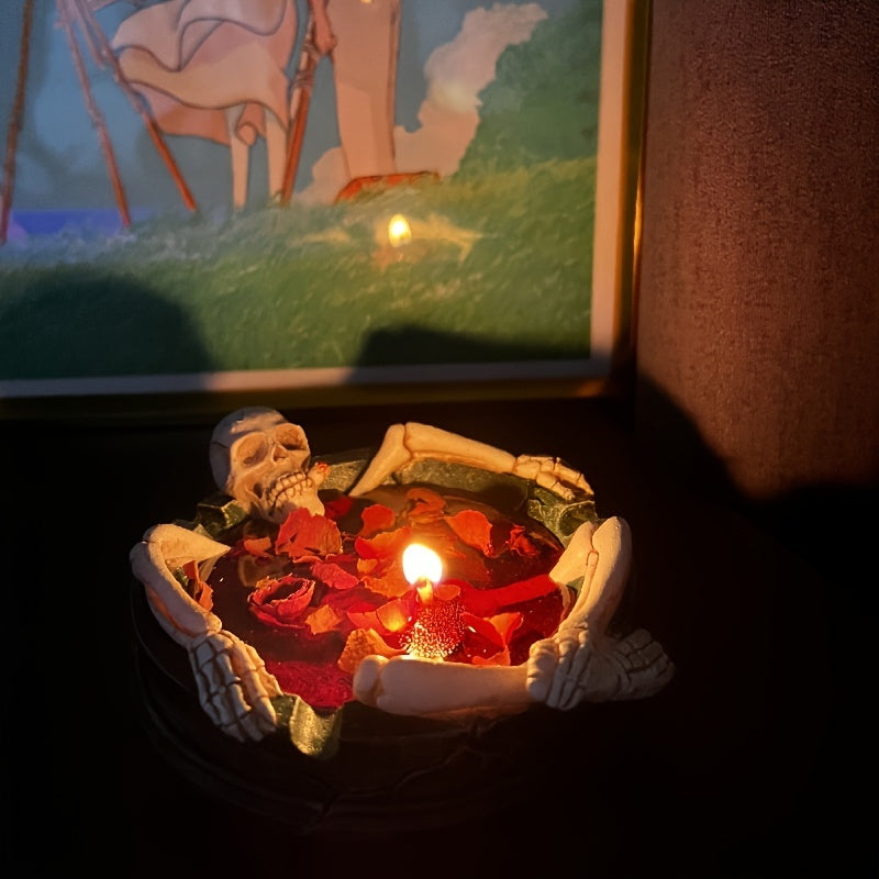 Skull Candle & Ashtray – Creative Aromatherapy Decor for Halloween & Home