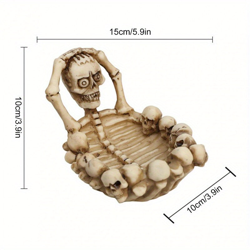 Gothic Skull Ashtray – Halloween Desktop Decor